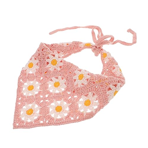 Housoutil Blumen Kopftuch Frauenkopf Turban Stirnbänder Für Damen Haarbänder Für Damen Frau Stirnband Geflochtener Haargummi Rosa Häkeln Europäisch Und Amerikanisch Baumwolle von Housoutil