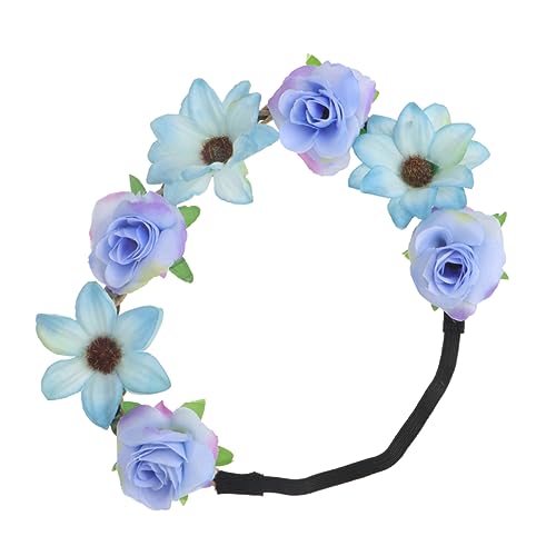 Housoutil Blumenkrone für Mädchen Feenkrone Blumenstirnbänder für Frauen Blumenmädchen-Kopfschmuck Blumenkronen für Frauen Sonnenblume Haarschmuck Haarteil Kranz Kind Kopfbedeckung von Housoutil