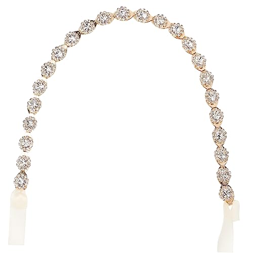 Housoutil Braut Haarschmuck Mit Kristallen Und Schleife Elegantes Stirnband Für Hochzeiten Verstellbar Romantisches Design Für Braut Und Brautjungfern von Housoutil