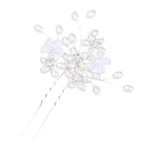 Housoutil Diamant-Blumen-Haarnadel floraler Kopfschmuck Hochzeitshaarspangen für Bräute Tiara Haarklammer Hochzeit Haargabel Hochzeit Haarstock Gabel Handbuch Kopfbedeckung Blumendesign von Housoutil