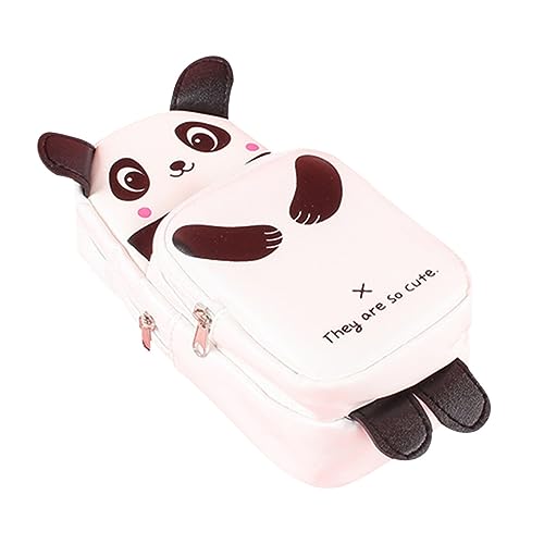 Housoutil Federmäppchen Cartoon Panda Mäppchen Große Kapazität Schreibwaren Tasche für Schüler Schülerbedarf Organizer Leicht Waschbar Niedlich von Housoutil