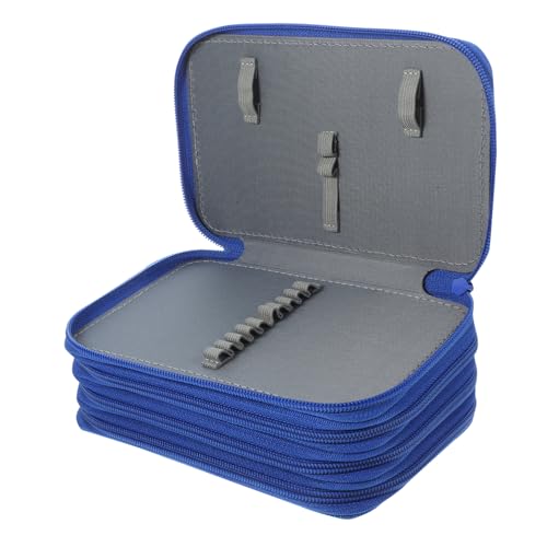 Housoutil Federmäppchen Für Schreibwaren Taschenorganisator Bleistift Koffer Federmäppchen Mit Großem Fassungsvermögen Stiftbehälter Studentenartikel Stiftebeutel Oxford Blue von Housoutil