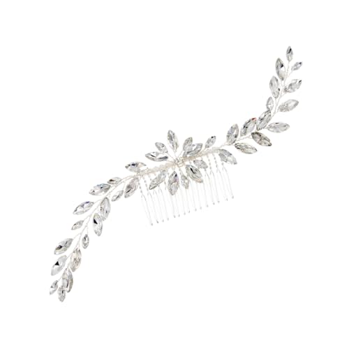 Housoutil Strass-Kopfschmuck Kopfschmuck aus Strass für die Braut haarschmuck Haarspangen Tiara Haarnadel Frauen Kamm Schmuck Hochzeitskopfschmuck Glas Kopfbedeckung Zubehör von Housoutil