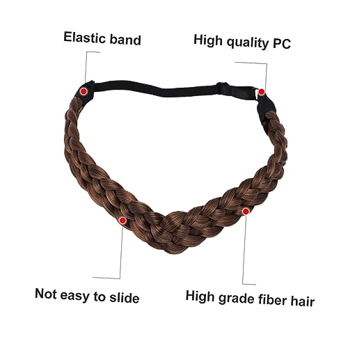 Housoutil Fünfsträngiges Twist-geflecht Elastischer Klobiger Haarzopf Elastisches Stretch-haarteil Haar Geflochtenes Stirnband Geflochten Verdreht Kreuz Und Quer Schal Handbuch Fräulein von Housoutil