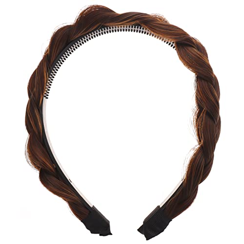 Housoutil geflochtenes Stirnband einzigartiges Stirnband Haarband für Mädchen im einfachen Stil Weben schmücken Haarschmuck Kopfbedeckung Fräulein Haarnadel chemische Faser von Housoutil