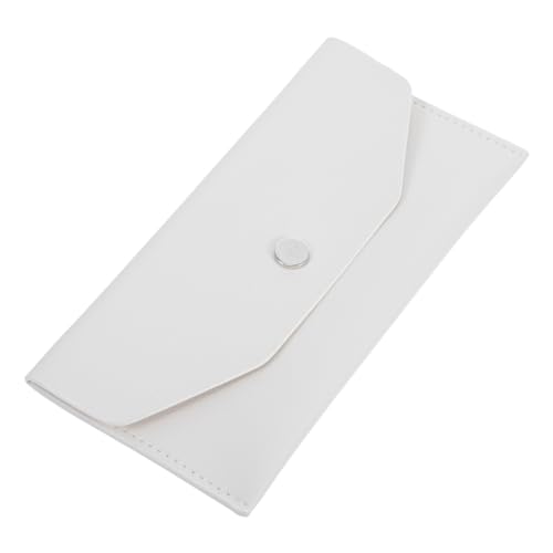 Housoutil Geldbörse Mit Geldumschlag Geldfach Brieftasche Für Bargeld Notebook-geldbörse Bargeld-Stuffing-Ordner Geldbörse Mit Bargeldfüllung Bargeldbrieftasche Damen-geldbörse Pu-Leder Weiß von Housoutil