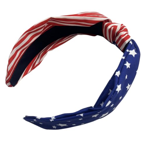 Housoutil Spa-Haarband Accessoires zum 4. Juli USA Haargummi Haarschmuck geknotete Stirnbänder für Damen geknotetes Stirnband für Damen Mädchen amerikanische Flagge Zubehör von Housoutil