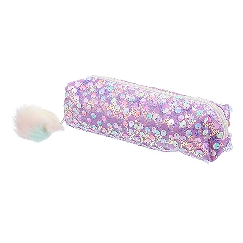 Housoutil Rosa Glitzer Federmäppchen Tragbare Schreibwarentasche mit Reißverschluss Organizer für Schüler Stifttasche für Schule und Freizeit Stylischer Stiftehalter von Housoutil