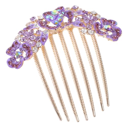 Housoutil Haarnadeln Für Frauen Dekorativer Haarkamm Haarstyling-zubehör Haarkamm Für Damen, Accessoires Für Feines Haar Haarstyling-accessoires Violett Hanfu Braut Strasssteine Schmuck von Housoutil