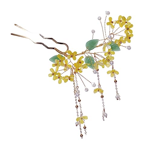 Housoutil Haarnadel mit Osmanthus-Quaste Haarschmuck Haarspangen für Damen Haar Klammern Haarklammer Essstäbchen Tiara chinesische Haarstäbchen Haargabeln Japanischer Stil Stift von Housoutil