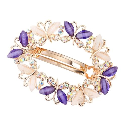 Housoutil Vintage Haarspangen Haarschmuck Violett Schmücken Jahrgang Mädchen Französische Haarspangen von Housoutil