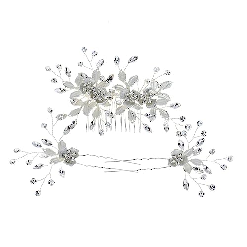 Housoutil Haarspangen Haarklammer Haarnadel Tiara Hochzeit Diademe Kopfbedeckung aus Legierung Blatt Kamm Braut von Housoutil