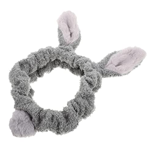 Hasenohr Stirnband plüsch haarband party haarreif sporthaarband Make-up-Stirnband haarschmuck Kopfbedeckung für Mädchen Gesichtswaschstirnband bilden Südkorea Fräulein Baby-Fleece von Housoutil