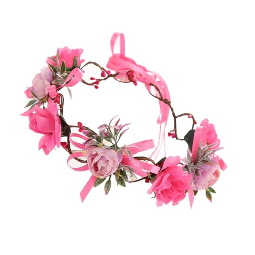 Housoutil Hochzeit Haarrebe Blumenmädchen-stirnband Blumengirlande Damen Stirnbänder Kopfbedeckungen Haargummis Für Babys Blumen- Künstliche Reisen Hochzeitskleid von Housoutil