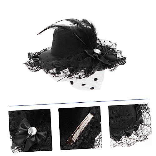 Hut Haarnadel Halloween-Kopfschmuck Halloween Kopfbedeckung Haarklammer Tiara Hut Haarspange Hut-Dekor-Haarspangen charmant Requisiten Lipgloss Haarschmuck Kind Kleidung Plastik von Housoutil