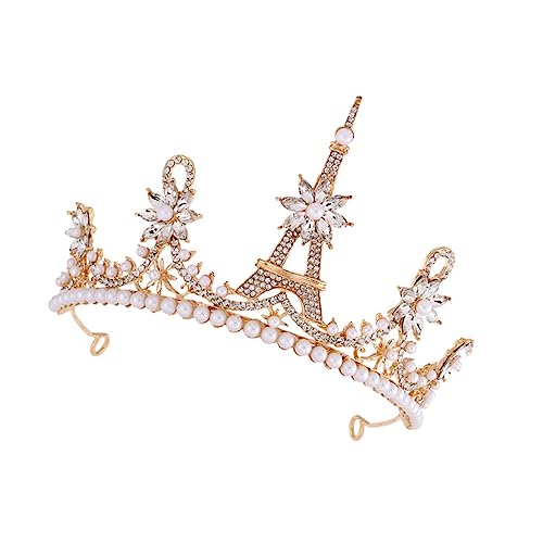 Housoutil Elegante Haarreifen Strasskrone Modisches Stirnband Brautaccessoire Hochzeitskopfschmuck 15 X 9 5 Cm von Housoutil