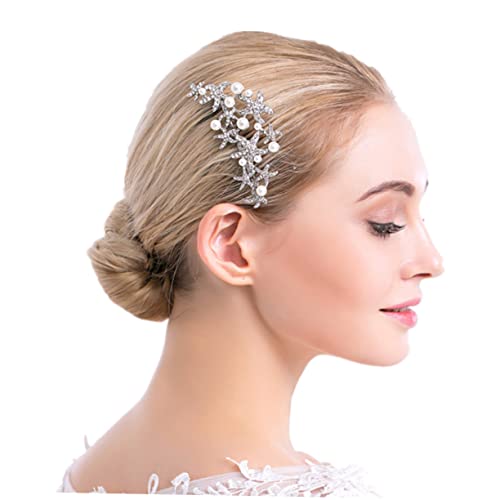 Housoutil kristall haar Haarkamm aus Kristall Haarperlen Haar Strass kopfschmuck Tiara Kämme Haarkamm für die Braut Hochzeit Haarkamm Legierung Kopfbedeckung Zubehör Strasssteine Fräulein von Housoutil