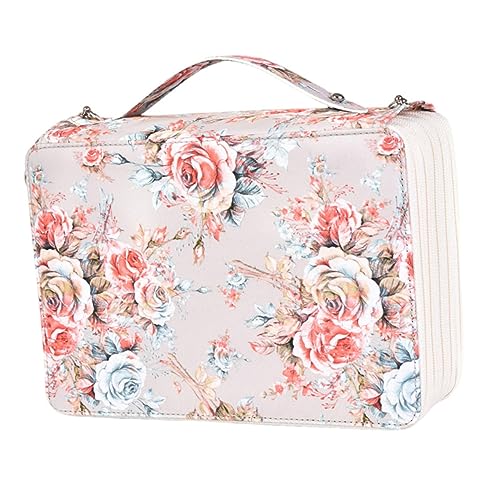 Housoutil Kunstspeicherbeutel Federmäppchen Zeichnen Von Bleistiften Zeichnen Von Bleistiftkoffer Bleistiftspeicherfall Buntstiftorganisator Stifttasche Mit Reißverschluss Beige Polyester von Housoutil