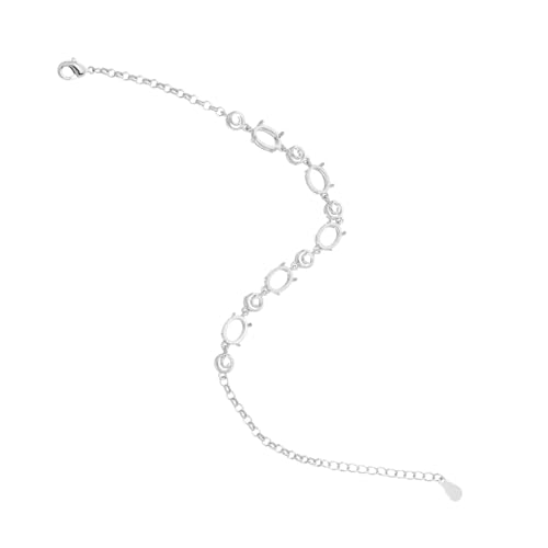 Housoutil Metal Bracelet Bezel Settings mit Cabochon Tray Blanks Elegante DIY Schmuckherstellung Armband Basis Komfortable Glatte Metallarmband Unterlage für Männer und Frauen von Housoutil