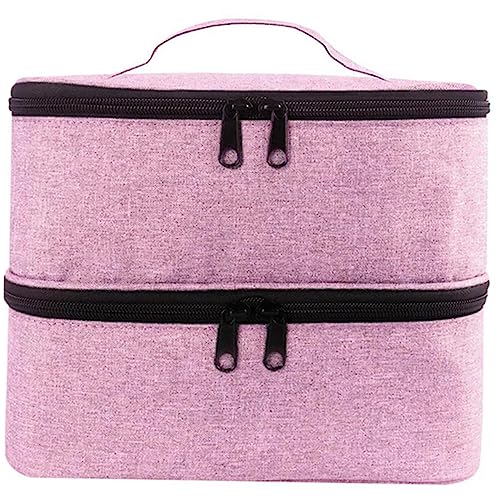 Aufbewahrungsbox für Nagellack Aufbewahrungstasche Kosmetiktasche Portable Organizer Pouch Leicht Schminkständer Wäschesack Aufbewahrungskiste Fräulein Toilettenartikel Nylon von Housoutil