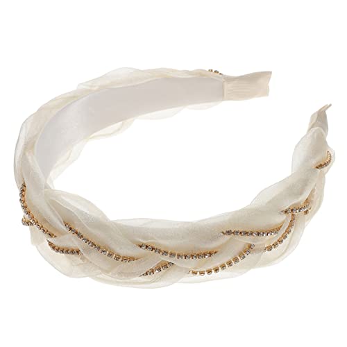 Housoutil Organza Stirnband Hochzeitsschmuck Kategorie Haarschmuck Aus Strass Haarschmuck Für Frauen Haargummis Spitzenstirnband Fräulein Weiß Plastik Strasssteine von Housoutil