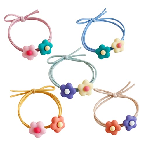 Housoutil Pferdeschwanzhalter 5St haarschmuck Mode Haargummi Haargummi Blumen Haarseil Haarring Stirnband Kind Pferdeschwanz Haarseil Für Kinder von Housoutil