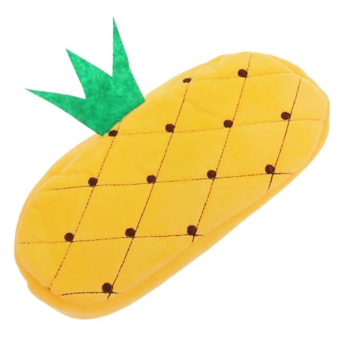 Housoutil Plüsch Federmäppchen mit groß lustig Plüschtier-Bleistiftbeutel -Stifttasche, Schreibwarentasche Federmäppchen aus stiftkoffer Metall Yellow von Housoutil