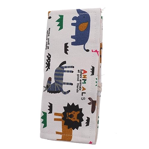 Housoutil Rollmäppchen Aus Segeltuch Für Bleistifte Bleistift-Aufbewahrungstasche Tragbare Stifttasche Roll-up Wrap Für Stifte Organizer Für Bleistifte von Housoutil