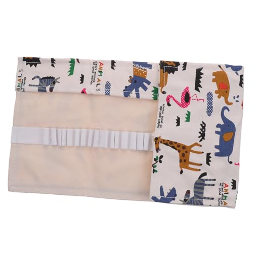 Housoutil Rollen Stiftvorhang Rolling Pen -Beutel Farbstift-Organizer Bleistift Aufbewahrungstasche Leinentasche Bleistifthalter Tragbare Bleistifttasche Bleistift Tragetasche Segeltuch von Housoutil