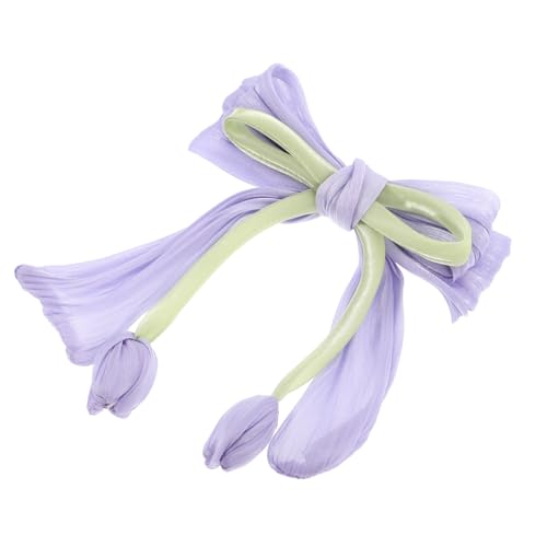 Housoutil Schleifenförmige Blumenhaarspange Aus Polyester Kleine Haarspangen Mit Blumenmuster Für Damen Für Hochzeit Party Und Daily Use von Housoutil