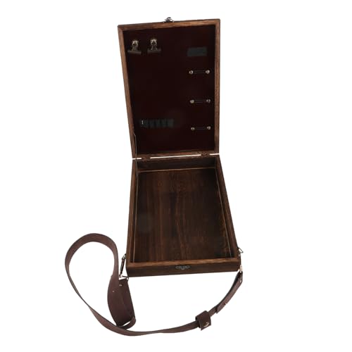 Housoutil Holz-Messenger-Box Für Künstler-aufbewahrung Tragbare Pinsel-Box Als Umhänge-aufbewahrungsbox Für Malpinsel-Werkzeug-skizzenbox Und Outdoor-maltasche von Housoutil