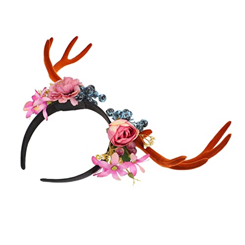 Housoutil Weihnachtsstirnband dekorative Haarspangen für Damen Ast Geweih Stirnband Haargummi Haarnadel Weihnachtsfeier Stirnband Party-Requisite Ohr Kleidung Horn schmücken von Housoutil