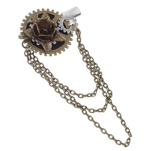 Housoutil Punk Haar Clip Vintage Brosche Steampunk Zahnrad Haarnadel Dual Use Zubehör Für Damen Retro Kopfschmuck Für Hochzeiten Partys Und Mottopartys von Housoutil