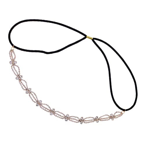 Housoutil elastisches Stirnband mit Strass mädchen stirnbänder Kopfbedeckungen aus Strass Haarband Hochzeitsdekoration Haarketten Strass-Kopfschmuck Strasssteine Haarschmuck von Housoutil