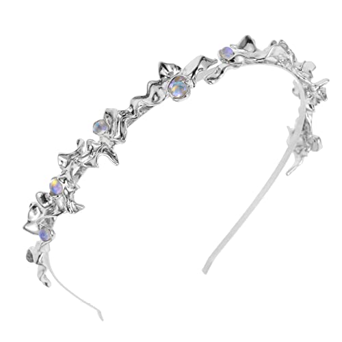 Housoutil goldenes Stirnband haar zubehör haarschmuck schenken the weddi die bescherung wedding girlmore girl rollenspiel nupsis girsch Metall Kopfbedeckung Mondstein schmücken Braut Strass von Housoutil