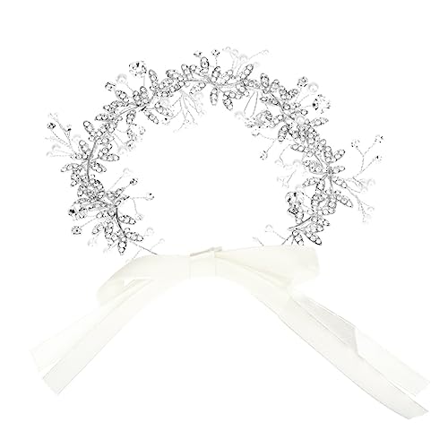 Perle und Diamant-Stirnband hochzeitshaar schmuck wedding hair accessories haarschmuck Haarbänder Hochzeit Stirnband Hochzeitsstirnband für Bräute Strasssteine Kopfbedeckung Braut von Housoutil