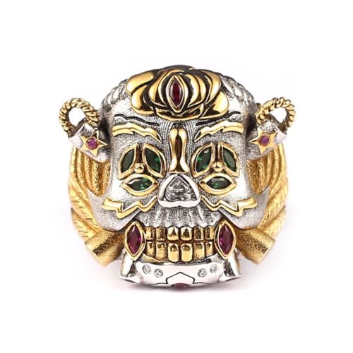 Housunzi The Expendables Glücks Offener ring Stallone Retro-Totenkopf ringe von Trendiger Daumenring Aus Dem Gleichen Film Schmuck Souvenir Cocktailparty Christmas Geschenke Accessoires Männer von Housunzi