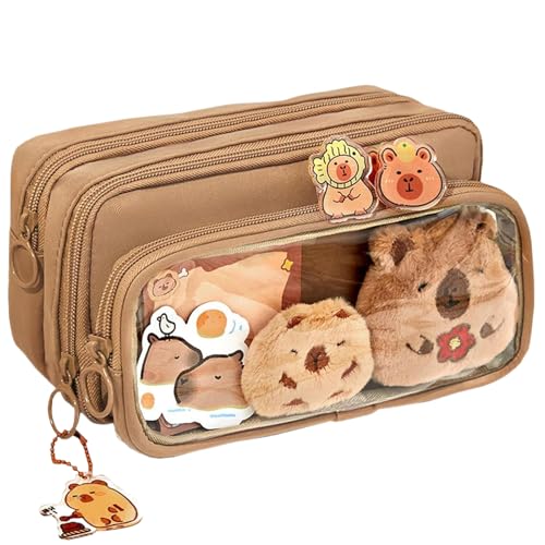 Capybara-Federmäppchen großes Capybara-Federmäppchen mit 10 Fächern abnehmbar Kawaii Federmäppchen Kawaii-Federmäppchen mit Reißverschluss Süßes Federmäppchen mit Nadeln Plüsch Aufklebern für Schulbed Capybara-Federmäppchen großes Capybara-Federmäppchen mit 10 Fächern abnehmbar Kawaii Federmäppchen Kawaii-Federmäppchen mit Reißverschluss Süßes Federmäppchen mit Nadeln Plüsch Aufklebern für Schulbed von HoveeLuty