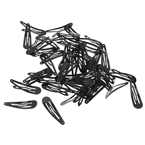 Haarspangen mit Druckknopf, rutschfeste Haarspangen aus Metall, Haarspangen für Mädchen, Kleinkinder, Kinder, Frauen, Zubehör, Schwarz, 50 Stück Haarspangen aus Metall, schwarze Haarspangen, Haarspang Haarspangen mit Druckknopf, rutschfeste Haarspangen aus Metall, Haarspangen für Mädchen, Kleinkinder, Kinder, Frauen, Zubehör, Schwarz, 50 Stück Haarspangen aus Metall, schwarze Haarspangen, Haarspang von HoveeLuty