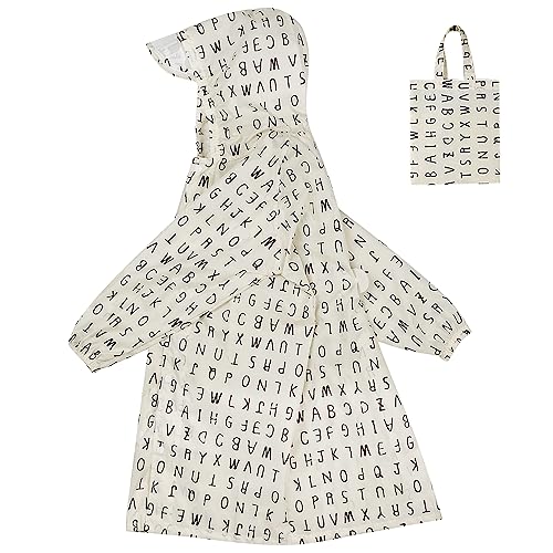 Hovkib Kinder Regenmantel für Mädchen Jungen Regenjacke Kleinkind Regenponcho Leichte Regenbekleidung Wasserdicht Regenanzug Regenkleidung L/6-8 Jahre von Hovkib