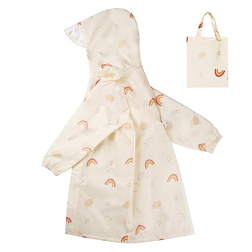 Hovkib Kinder Regenmantel für Mädchen Jungen Regenjacke Kleinkind Regenponcho Leichte Regenbekleidung Wasserdicht Regenanzug Regenkleidung M/4-6 Jahre von Hovkib