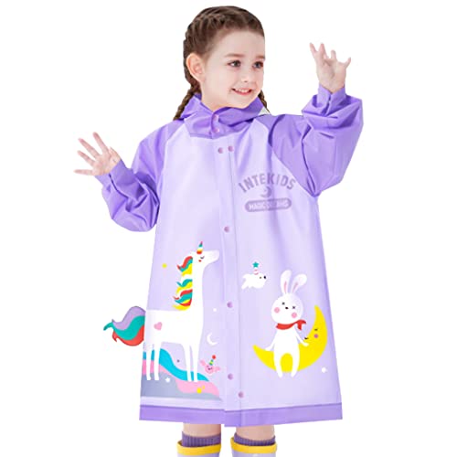 Kinder Regenmäntel Mädchen Jungen Regenponcho wasserdichte Regenjacken Kleinkind Regen Anzug Niedlich 3D Cartoon Regenkleidung 2-12 Jahre von Hovkib