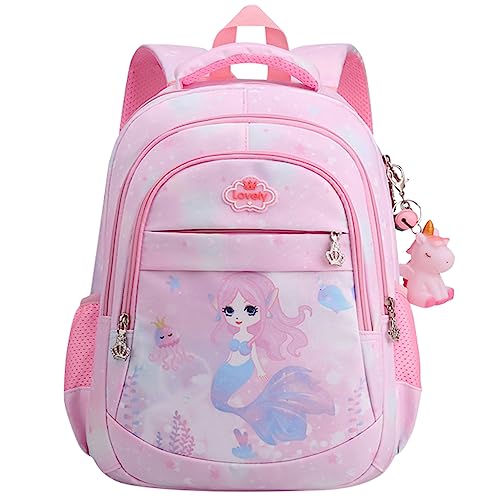 Schulrucksack für Mädchen, Kinder Grundschultaschen Kinderrucksack Leichte Rucksäcke Studenten Büchertasche Tagesrucksack für Alter 6-8 Jahre von Hovkib