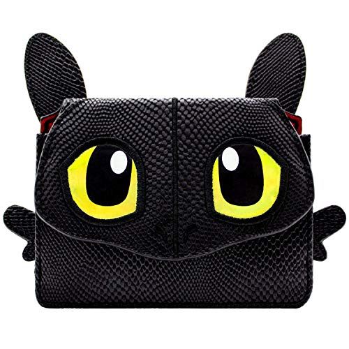How to Train Your Dragon Ohnezhan Portemonnaie Zipper Münztasche & Kartenhalter, Schwarz von How to Train Your Dragon