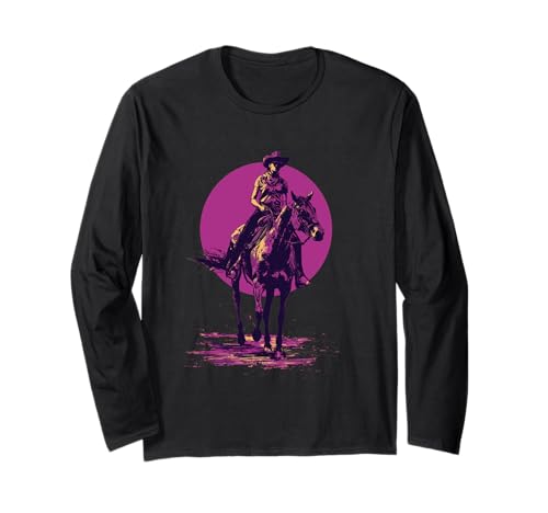 Howdy Cowgirl Retro Reiten für Frauen Langarmshirt Howdy Cowgirl Retro Reiten für Frauen Langarmshirt von Howdy Cowgirl Retro Horse Riding Co.