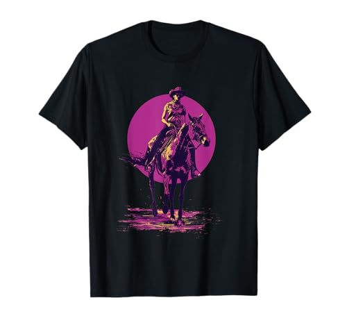 Howdy Cowgirl Retro Reiten für Frauen T-Shirt Howdy Cowgirl Retro Reiten für Frauen T-Shirt von Howdy Cowgirl Retro Horse Riding Co.