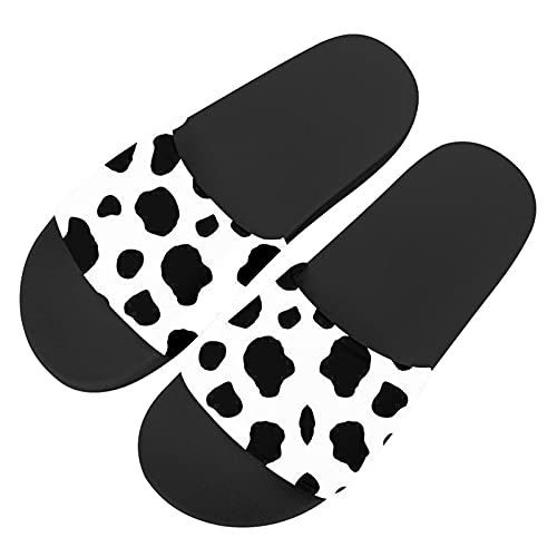 Howilath Blaue Schmetterling-Druck-Sommer-Slipper für Männer Frauen Kinder, Sonnenblumen-bunte Batik-Tier-Haus-Hausschuhe Slide Sandal rutschfest leicht, - kuh - Größe: 39 EU von Howilath