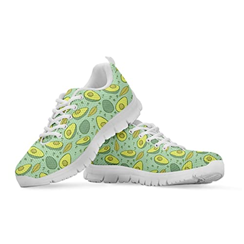 Howilath Cartoon Grün Avocado Damen Turnschuhe Straßenlaufschuhe Turnschuhe Mesh Athletic Walking Running Turnschuhe EU 40 von Howilath