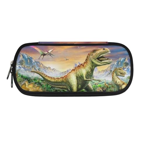 Howilath Federmäppchen für Kinder, Jungen, Mädchen, Schreibwaren-Organizer, Federmäppchen, tragbares Federmäppchen, 3D-Dinosaurier, 8.8"L x 1.7"W x 4.1"H, Schulranzen von Howilath