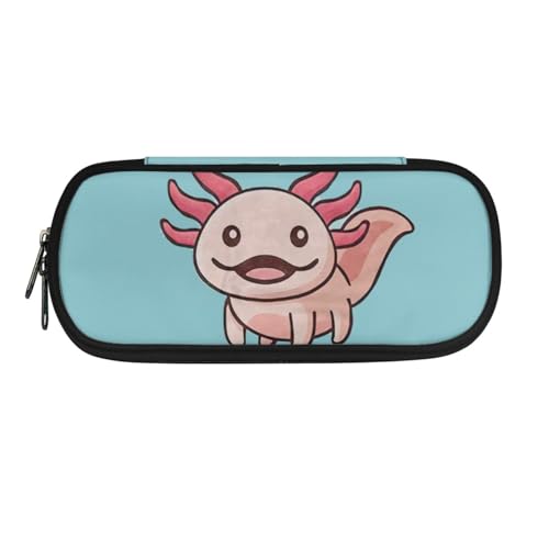 Howilath Federmäppchen für Kinder, Jungen, Mädchen, Schreibwaren-Organizer, Federmäppchen, tragbares Federmäppchen, Cartoon Axolotl, 8.8"L x 1.7"W x 4.1"H, Schulranzen von Howilath